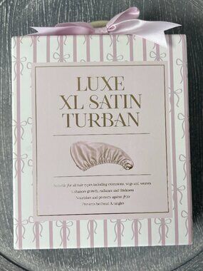 NIB - Luxe - X-Large Satin Hair Turban in Pink